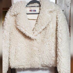 Urban Cabincore Outfitters Faux Sherpa Teddy Oversized Med Jacket